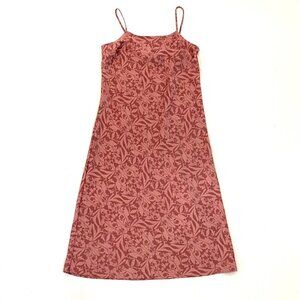A New Day pink floral midi slip dress Women's Extra Small festival boho feminine